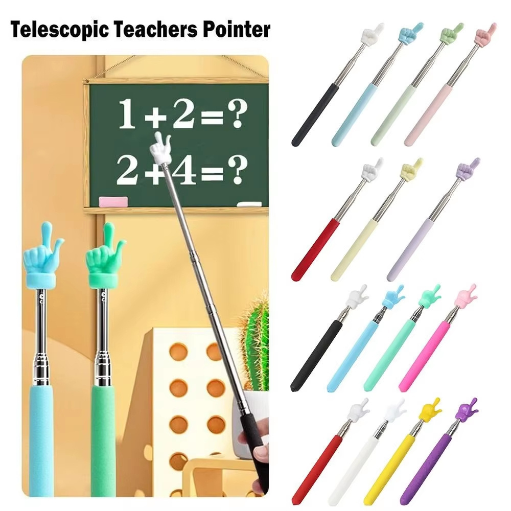Fishing Rod Telescopic - 1 個ステンレス鋼伸縮ロッドおもちゃ指デザイン教育スティック教室ホワイトボードポインター教師ハンドヘルドプレゼンター