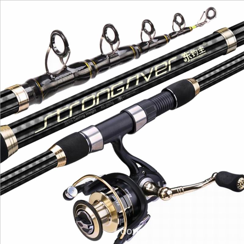 Fishing Rod Surf - ZZ93 STRONG RIVER リバースクロススパイラルX カーボンファイバーキャスティングフィッシングロッド 2.1m