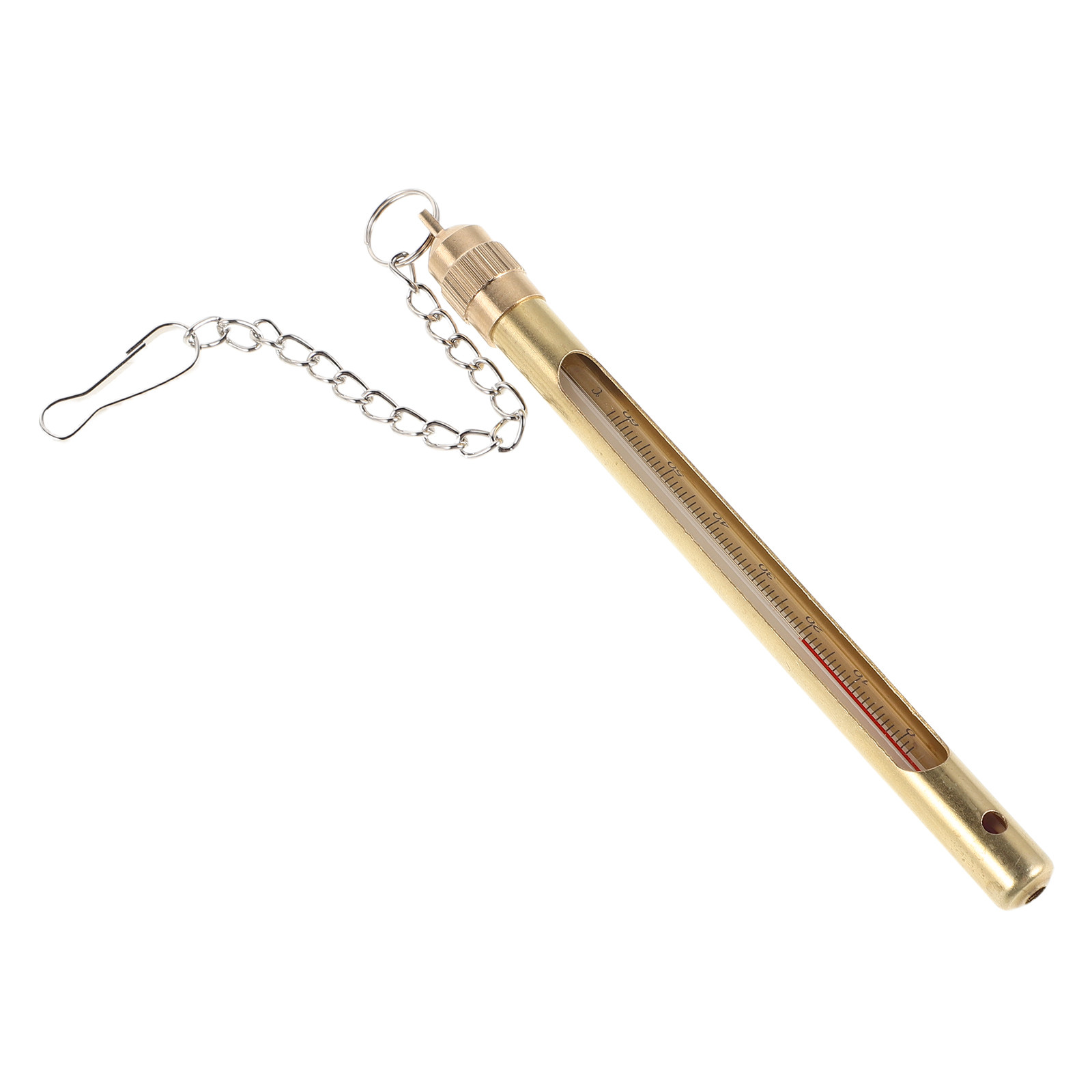 Fishing Rod Fly - 屋外用金属製水温計、フライフィッシング用温度計、釣り人用ベストパックツールアクセサリー（池、湖、川用）