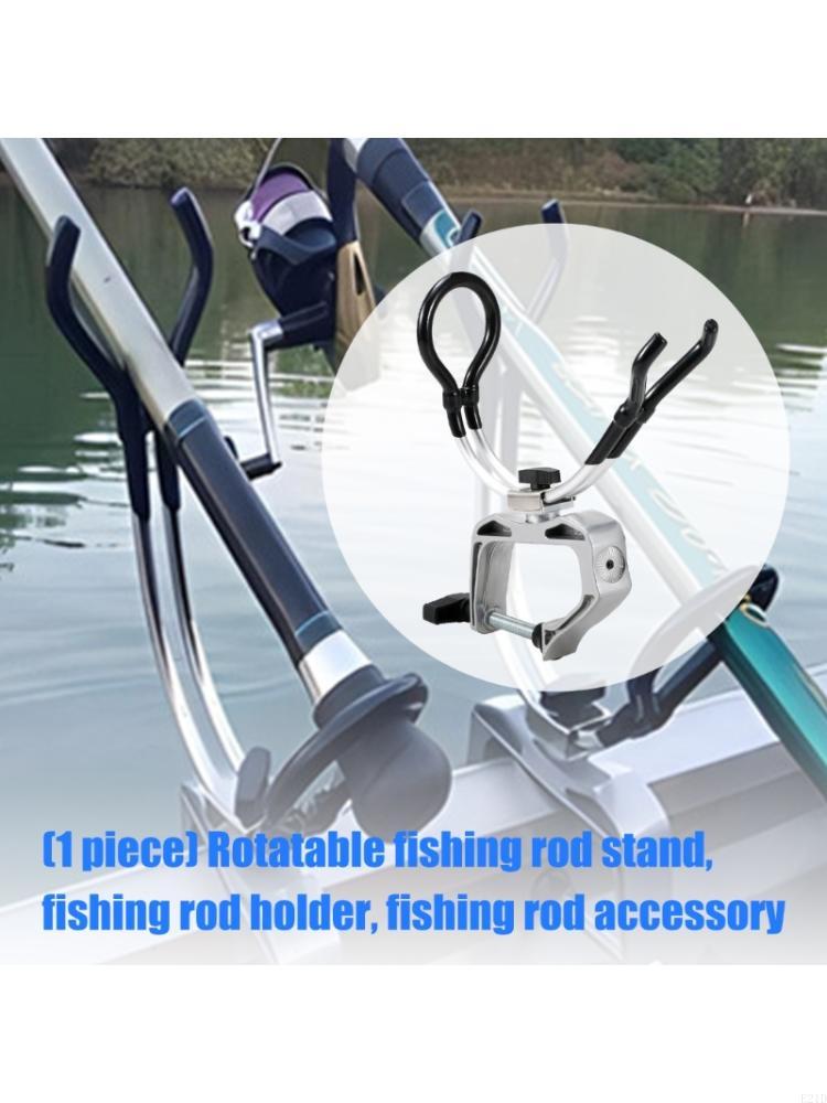 Fishing Rod Casting - ボート釣り竿ホルダー、調節可能なクランプベース、海釣り、堤防の配置、クイックロッド用のアルミニウム金属サポート付き
