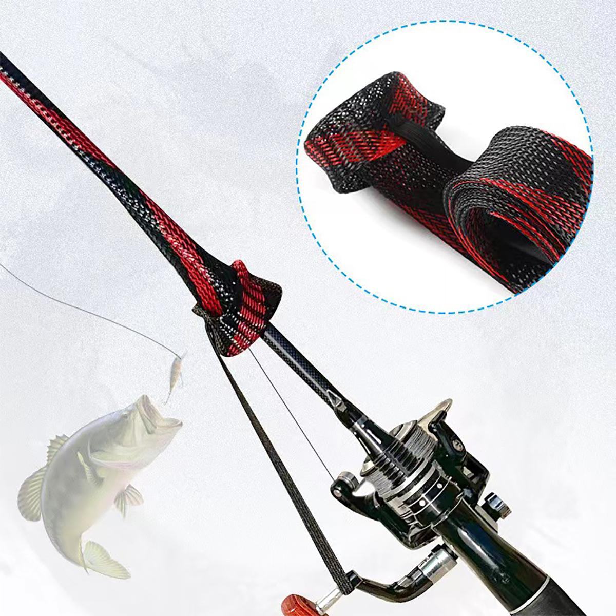釣り竿編みネット保護カバー釣り道具スピニングキャスティングア - Fishing Rod Ice のレビューと価格