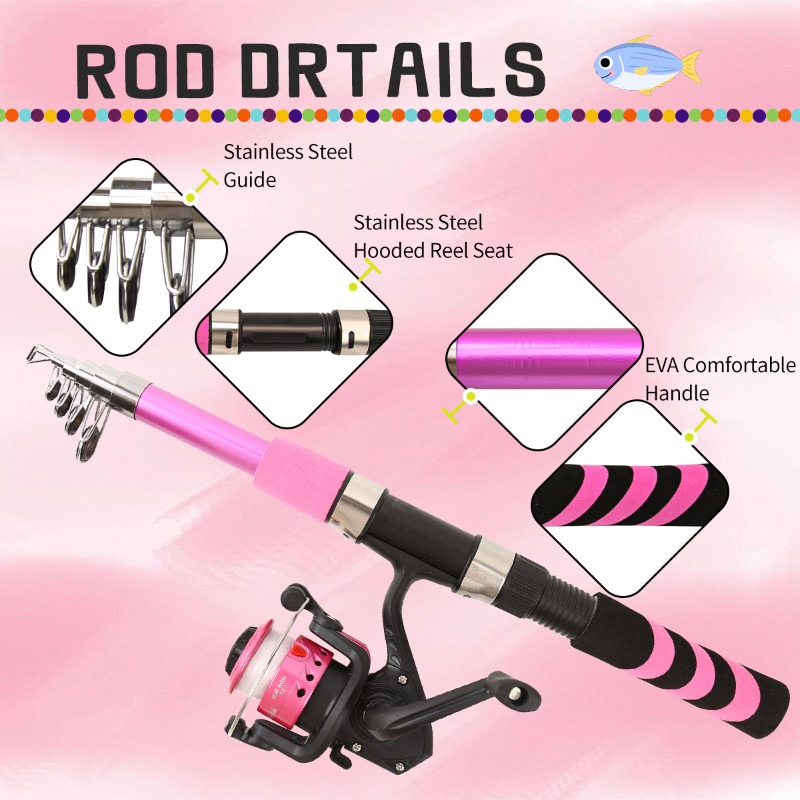 子供大人初心者向け釣り竿コンボセット 海水淡水キット スピニ - Fishing Rod Combo のレビューと価格