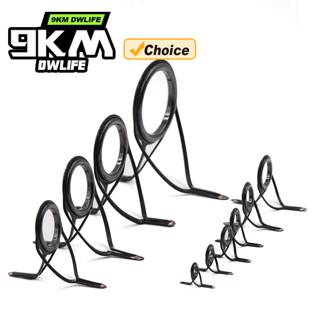 9KM OB カーブドロッドガイドキット 10個入り ダブル - Fishing Rod Casting のレビューと価格