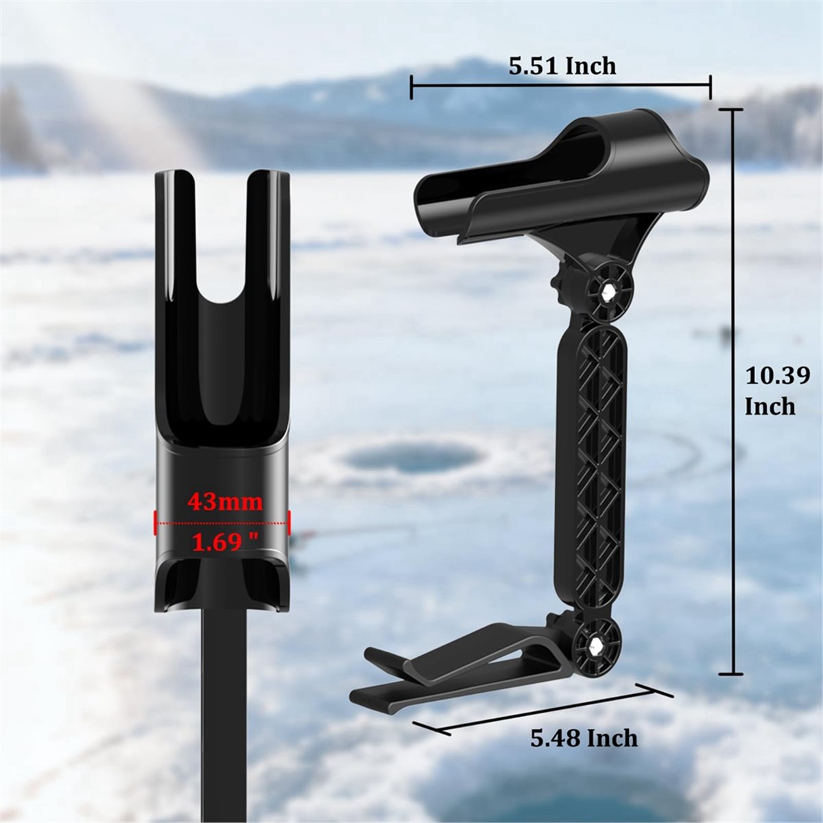 POPULAR-2個入り調整可能なバケットロッドホルダー、ア - Fishing Rod Ice のレビューと価格