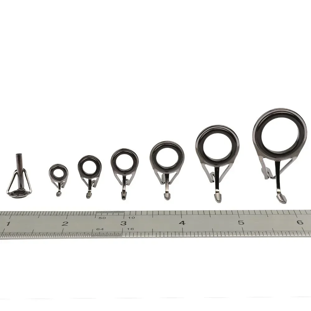7 ピース/セット釣具ステンレス鋼修理キットセット釣竿ガイド - Fishing Rod Guide Replacement のレビューと価格