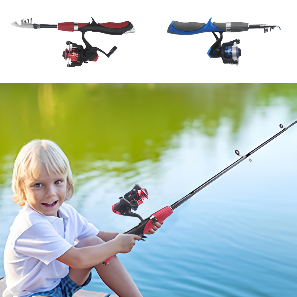 子供用伸縮式フィッシングロッド,スピニングリール,餌フック, - Fishing Rod Ice のレビューと価格